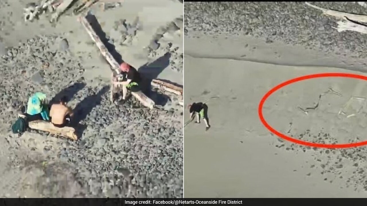 Attempt To Capture 'Dramatic' Photo Leaves Tourists Stranded On Isolated US Beach