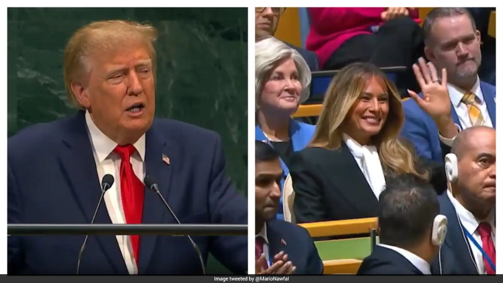 “Where Is Our First Lady?” Trump Praises Melania During UN Speech, She Waves From Audience