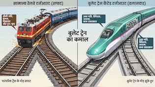 बुलेट ट्रेन 320 किमी की रफ्तार में पलक झपकते बदल लेगी ट्रैक, सूरत-अहमदाबाद, वापी रूट पर ट्रायल की तैयारी तेज