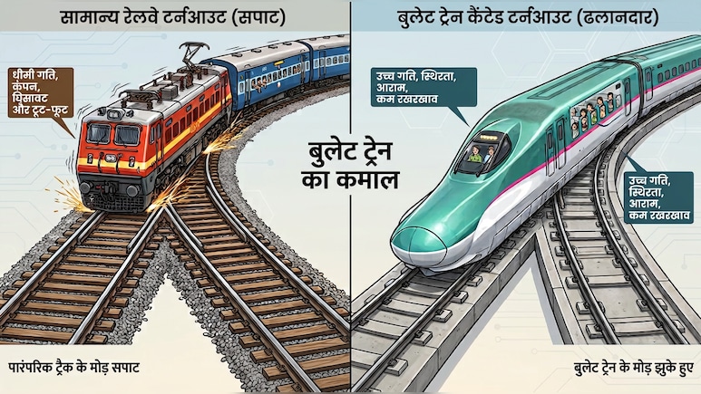 बुलेट ट्रेन 320 किमी की रफ्तार में भी पलक झपकते बदल लेगी ट्रैक, सूरत-अहमदाबाद, वापी रूट पर ट्रायल की तैयारी तेज