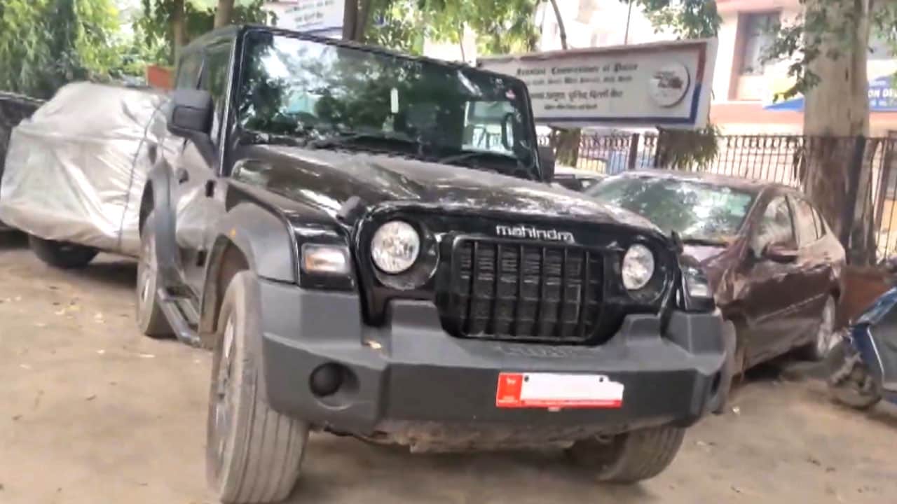Two Dead After Speeding Thar Hits Motorcycle In Delhi