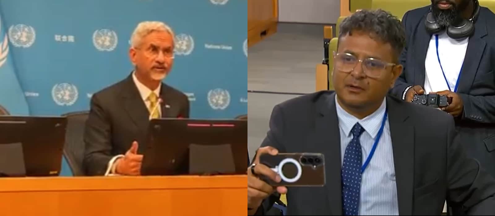 S Jaishankar responds sharply to Pakistani journalist at UNGA sidelines