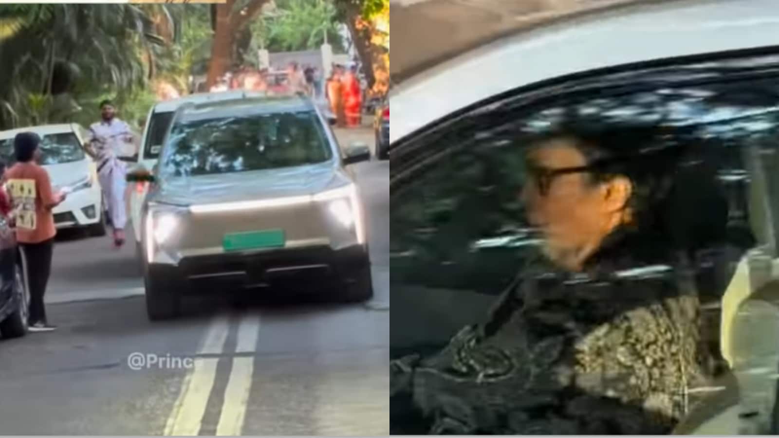 Amitabh Bachchan Spotted Driving Mahindra Electric SUV in Mumbai