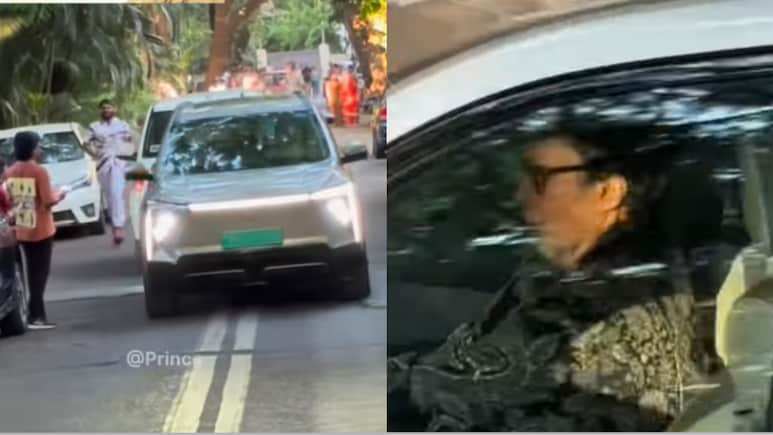 Amitabh Bachchan Spotted Driving Mahindra EV, Owns Land Rover Defender Too