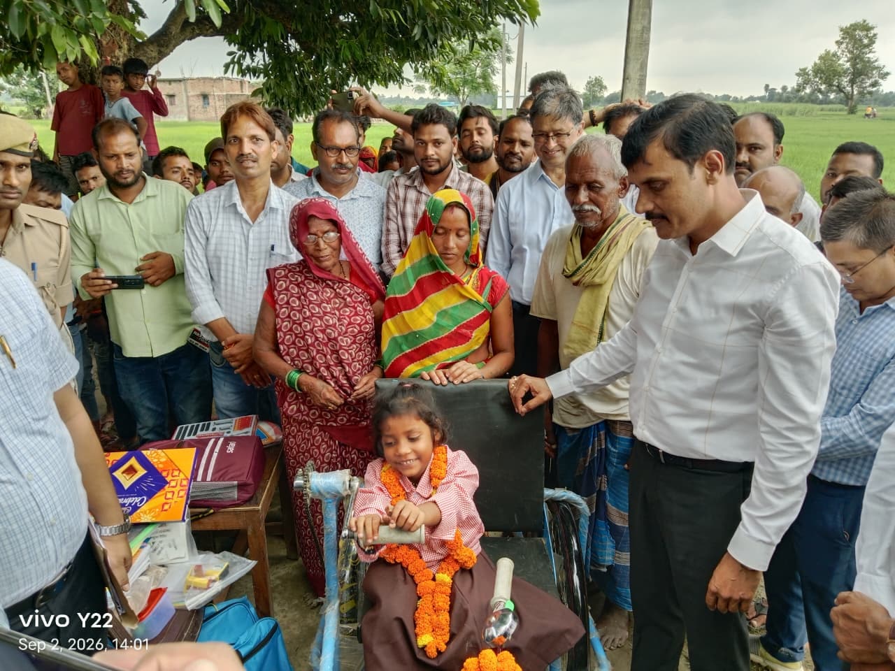 ballia dm ias mangla prasad singh provides tricycle disabled girl ragini ballia dm ias mangla prasad singh provides tricycle disabled girl ragini