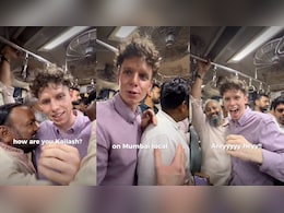 Foreigner Boards Mumbai Local For The First Time, His Reaction Goes Viral