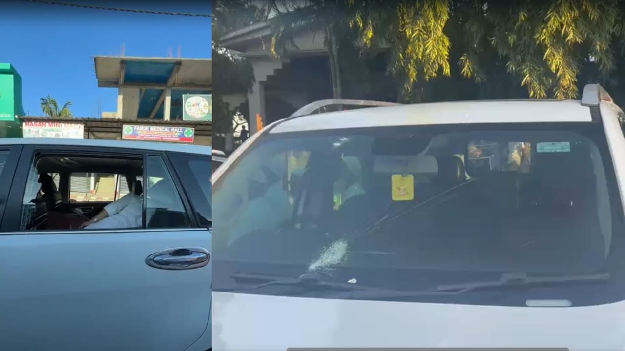 असम में गौरव गोगोई और भूपेश बघेल की गाड़ी पर पथराव, कार के शीशे टूटे