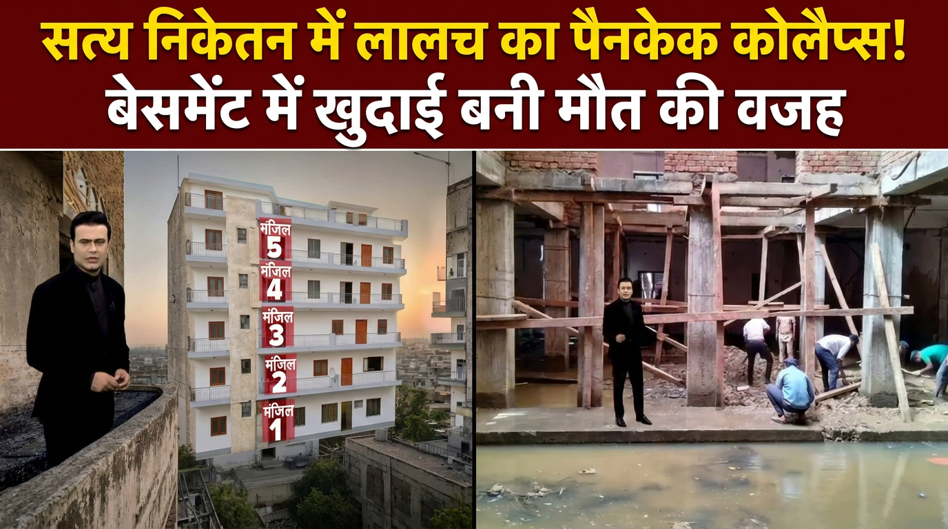 5 मंजिल, 56 साल पुरानी नींव और एक गलत खुदाई: कैसे 'ताश के पत्तों' सी ढही इमारत- VIDEO