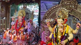 Anant Chaturdashi: Mumbai's Lalbaugcha Raja Heads For Ganpati Visarjan Amid Huge Crowd Of Devotees
