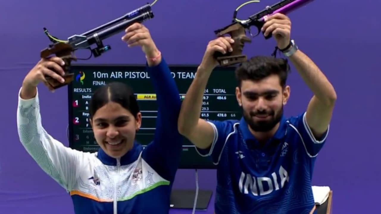 Asian Games 2026 Day 6 LIVE: शूटिंग, 10 मीटर एयर पिस्टल मिक्स्ड टीम फाइनल में भारत को गोल्ड, 50 मीटर राइफल 3 पोजिशन में सिल्वर मेडल