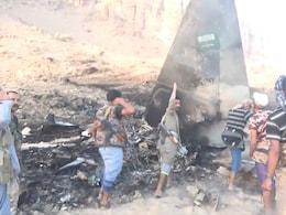 Houthis Release Video Of Saudi F-15 Jet Being Shot And Its Wreckage In Flames