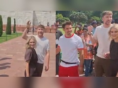 YouTuber MrBeast Visits Taj Mahal With Wife, Enjoys View Of Iconic Monument