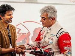 Chief Minister Vijay Gifts Ajith Kumar Signed Porsche 911 GT3 Cup Model; Check Photos