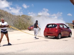 How Long Can You Hold Two Cars From Driving Away - 50-Year-Old Man Sets World Record: Video