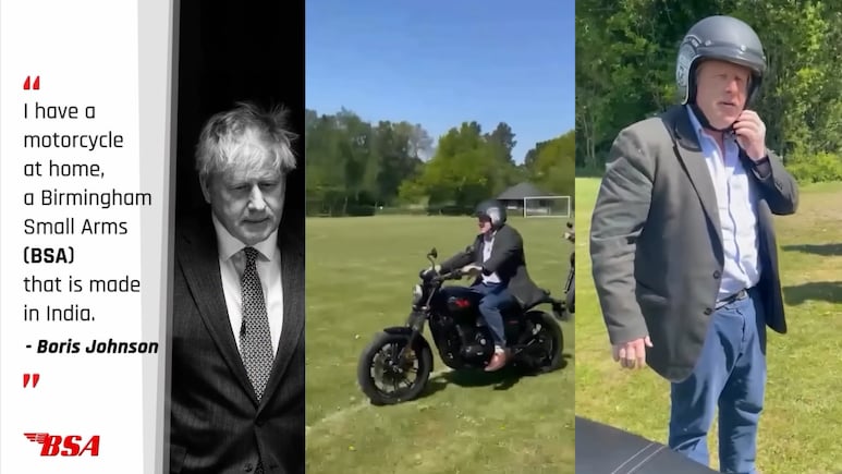 Ex-UK PM Boris Johnson Owns Made-in-India Motorcycle; Anand Mahindra Shares Video