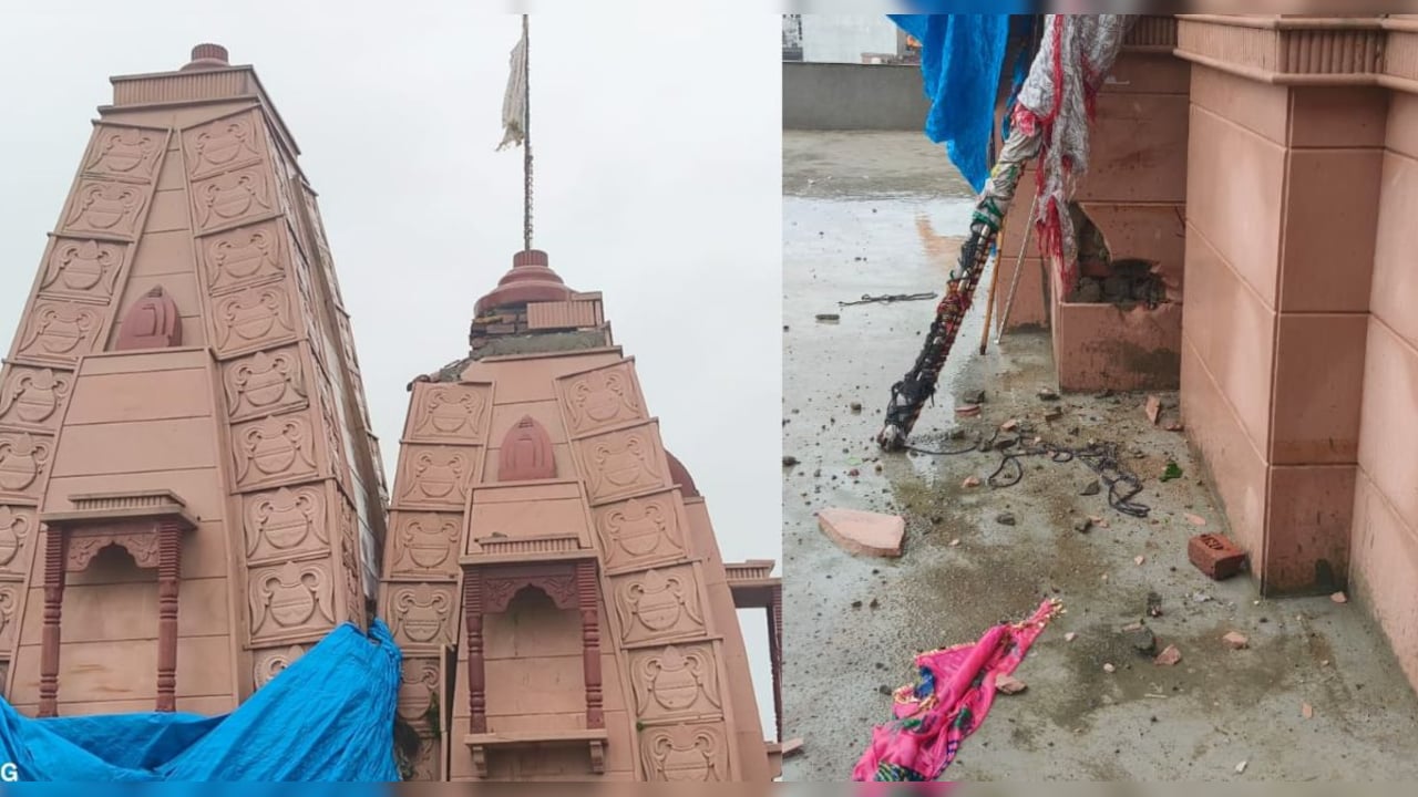गंगापुर स‍िटी: खाटूश्‍याम में चल रही थी मंगला आरती, तभी मंद‍िर पर आसमान से गिरी ब‍िजली