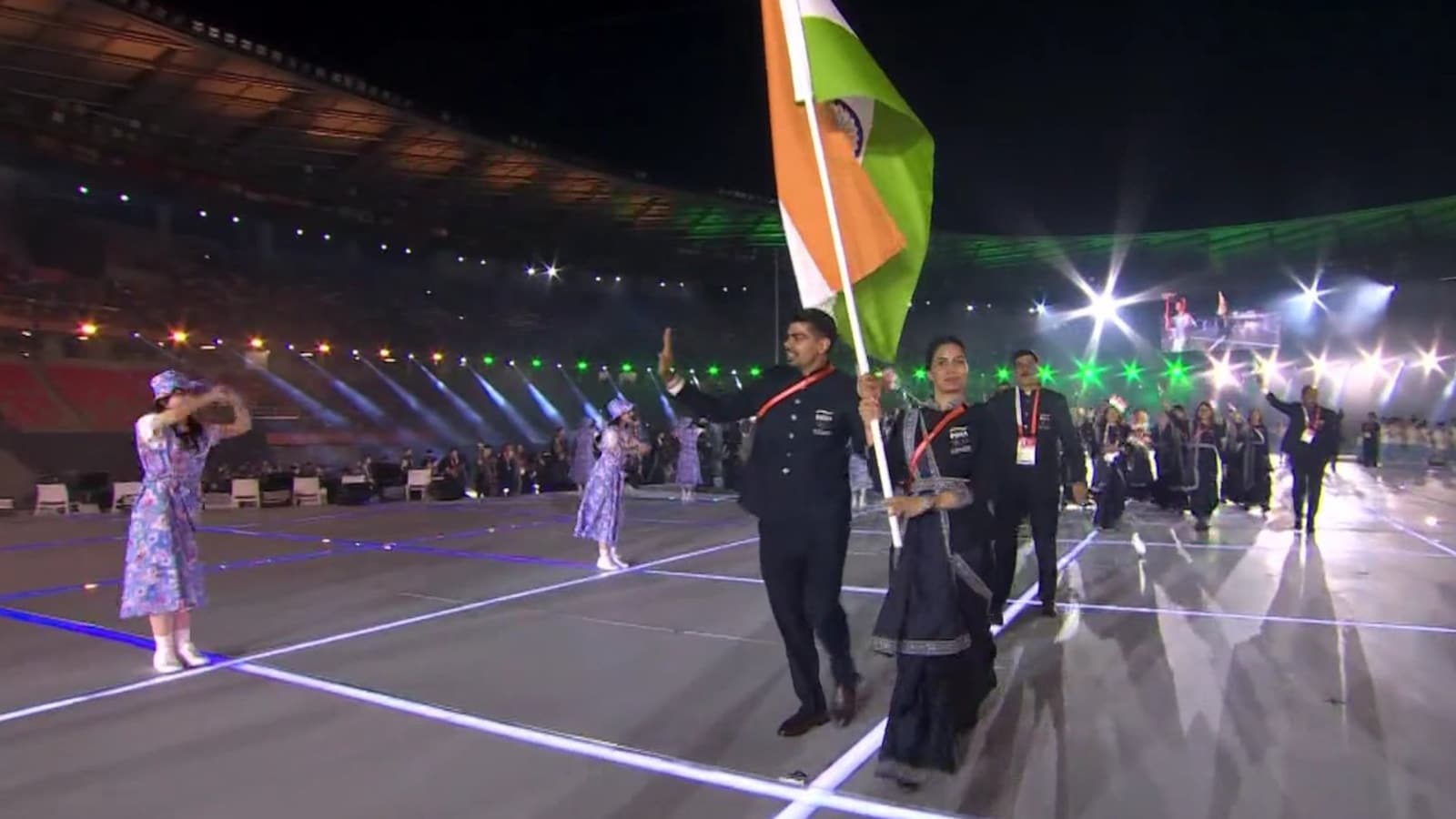 Asian Games 2026 Opening Ceremony LIVE: Manu Bhaker Leads India In Parade, USD 50 Million Opening Ceremony On