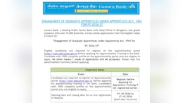 Canara Bank Recruitment 2026: 3,500 Apprentice Posts, Apply From October 1