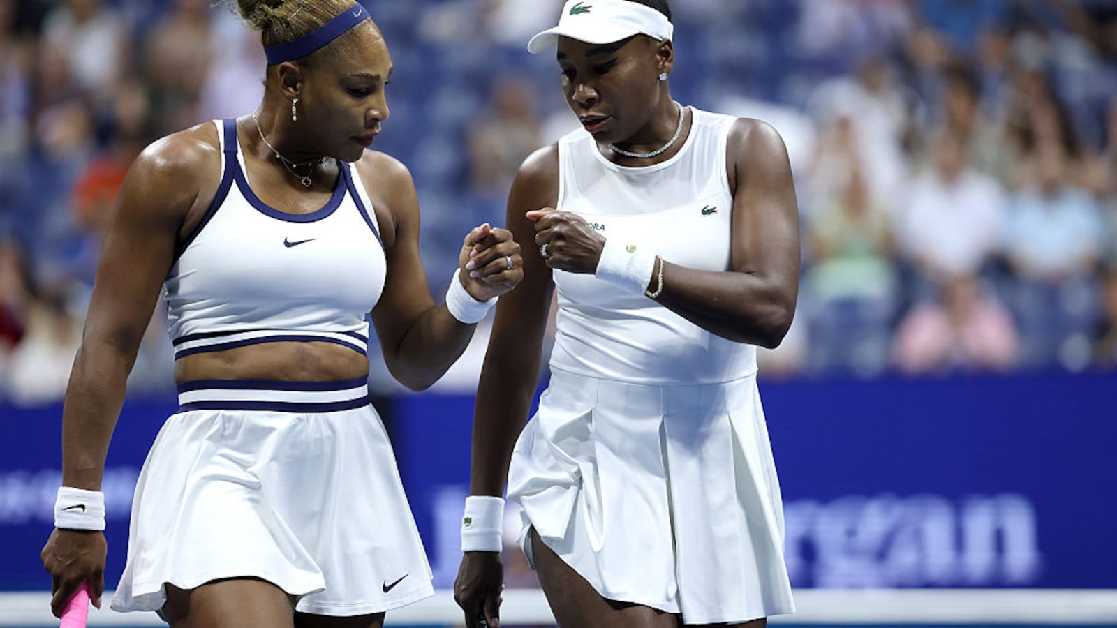 Serena And Venus Williams Fall In Thrilling Return To US Open Doubles