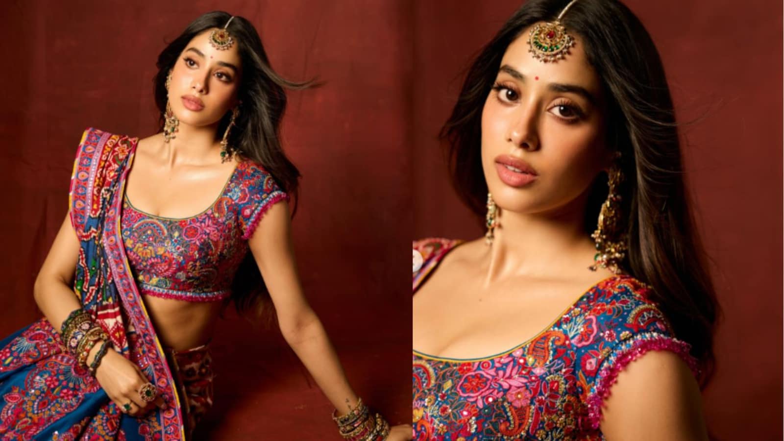 Janhvi Kapoor Showcases Traditional Patola Saree Look for Ganesh Chaturthi Celebrations