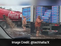Man Flies Into Sky After Coke-Mentos Blast, Internet Calls It AI-Generated