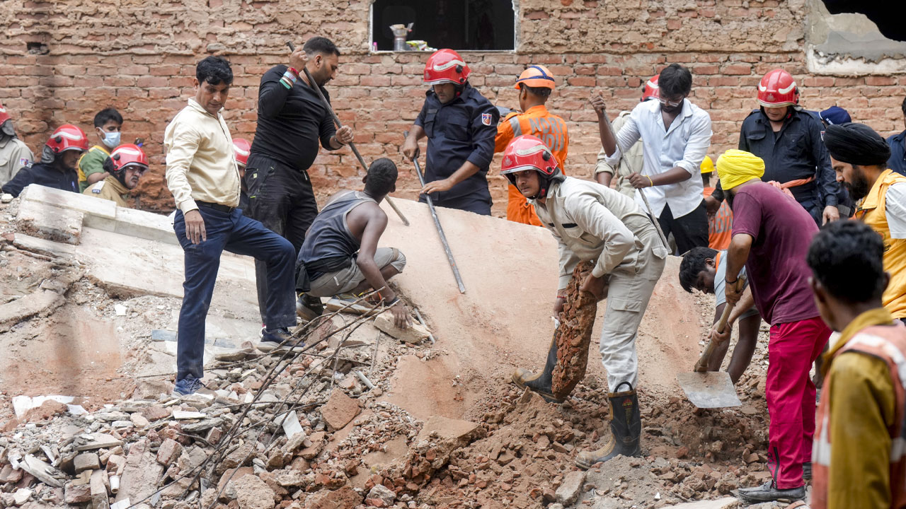 1 Dead, Several Feared Trapped After Six-Storey Building Collapses In Delhi