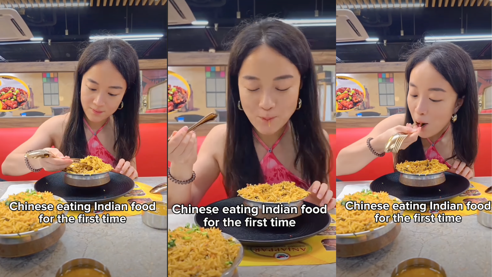Chinese Woman Tries Biryani, But It's Her Spoon Technique That Goes Viral