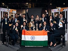 Viswanathan Anand Present Prestigious Nona Gaprindashvili Trophy To Indian Team After Chess Olympiad Win