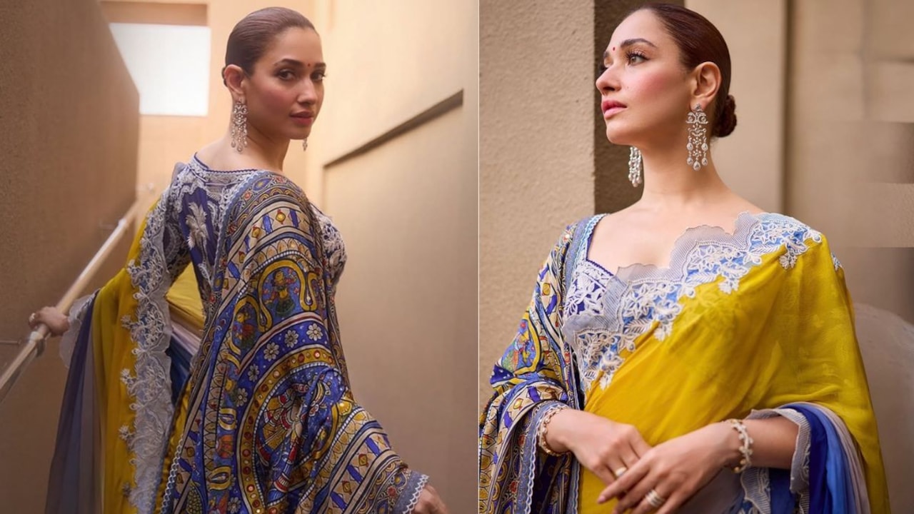 Tamannaah Bhatia's Madhubani Dupatta With Hand-Painted Radha-Krishna Honours <i>The Vvaan</i>'s Bihar Connect