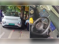 लुधियाना में बिना ड्राइवर चलने लगी MG Windsor EV, पेड़ से टक्कर के बाद बढ़ गई स्पीड; देखें वीडियो