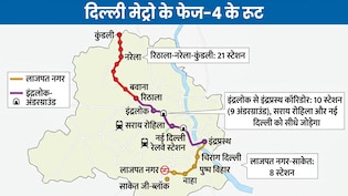 दिल्ली मेट्रो फेज-4: लाजपत नगर-साकेत मेट्रो में बनेंगे 8 स्टेशन, ग्रेटर कैलाश, रिठाला-नरेला को भी कनेक्टिविटी