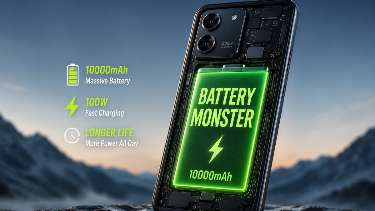 10,000mAh Battery Phones: बैटरी पावरहाउस हैं ये 3 स्मार्टफोन्स, 100W तक फास्ट चार्जिंग भी मिलेगी!