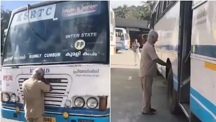 "One Last Kiss": Retiring Kerala Driver's Unique Farewell To Bus Goes Viral