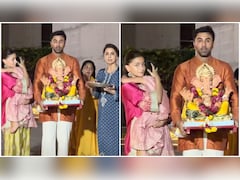 Ranbir Kapoor Leads Ganpati Visarjan, Alia Bhatt Hides Raha's Face While Posing For Paparazzi