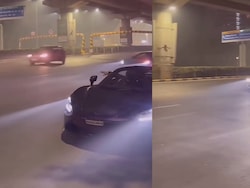 Video: BMW Drifts On Gurugram Road In Front Of McLaren Supercars, Hunt On For Driver
