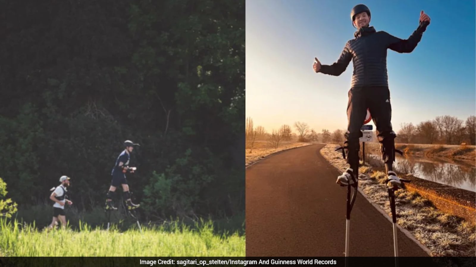 Belgian Man Sets World Record In Half Marathon On Stilts