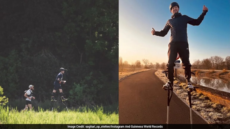 Belgian Man Sets World Record For Fastest Half Marathon On Stilts
