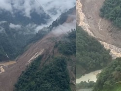 Massive Landslide In Sikkim Partially Blocks Teesta River Flow