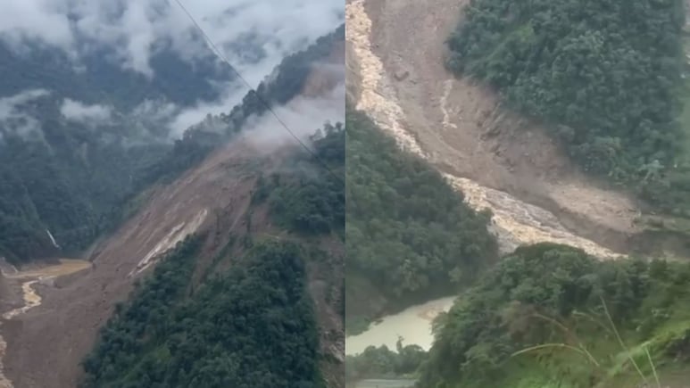 Massive Landslide In Sikkim Partially Blocks Teesta River Flow