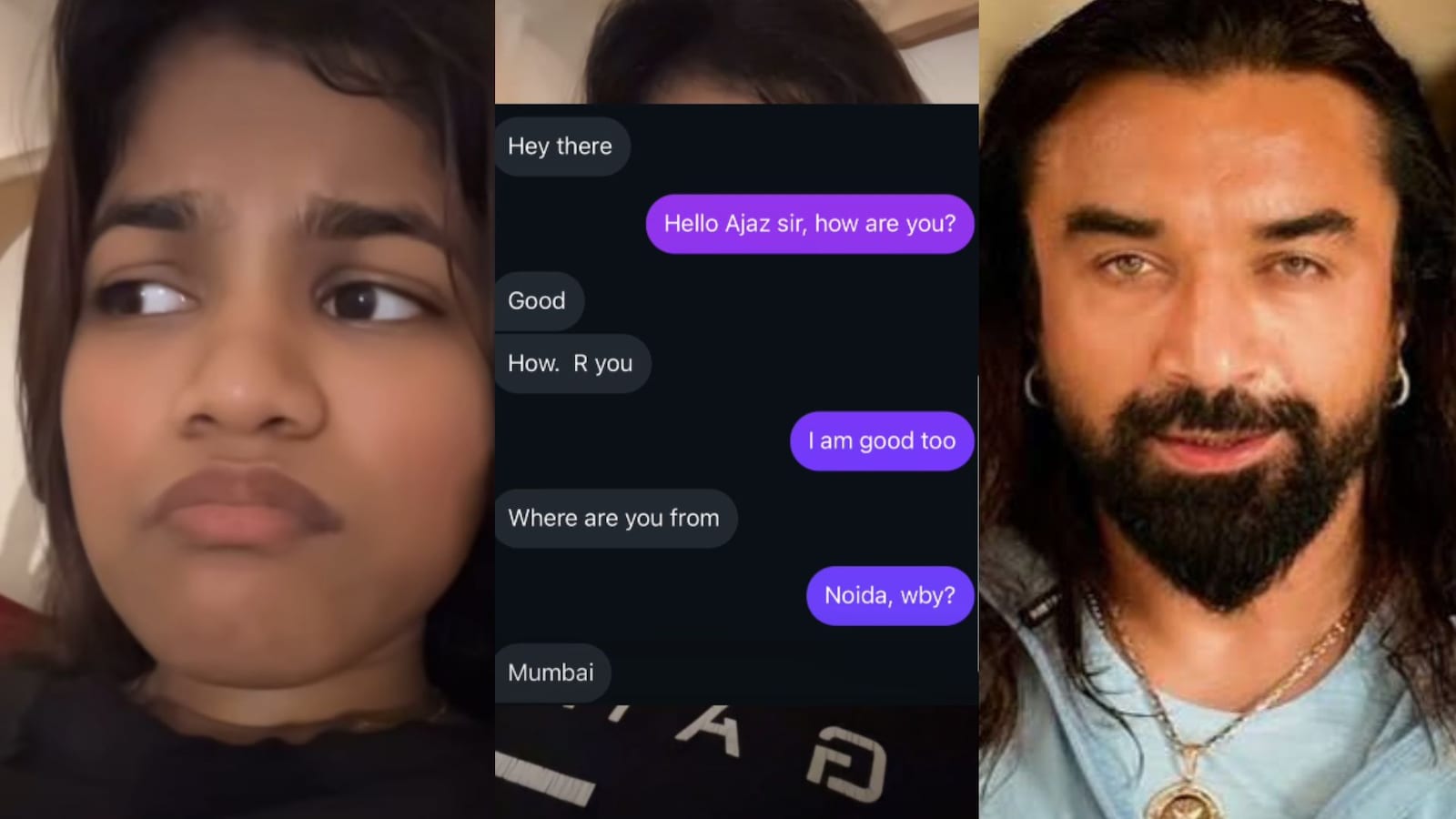 Ajaz Khan Faces Criticism After Content Creator Shares Alleged Instagram Messages