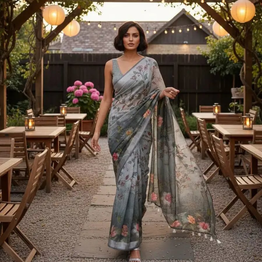 Click here to buy: Neerutrades Printed, Checkered, Woven Daily Wear Silk Blend Saree Click here to buy: Neerutrades Printed, Checkered, Woven Daily Wear Silk Blend Saree