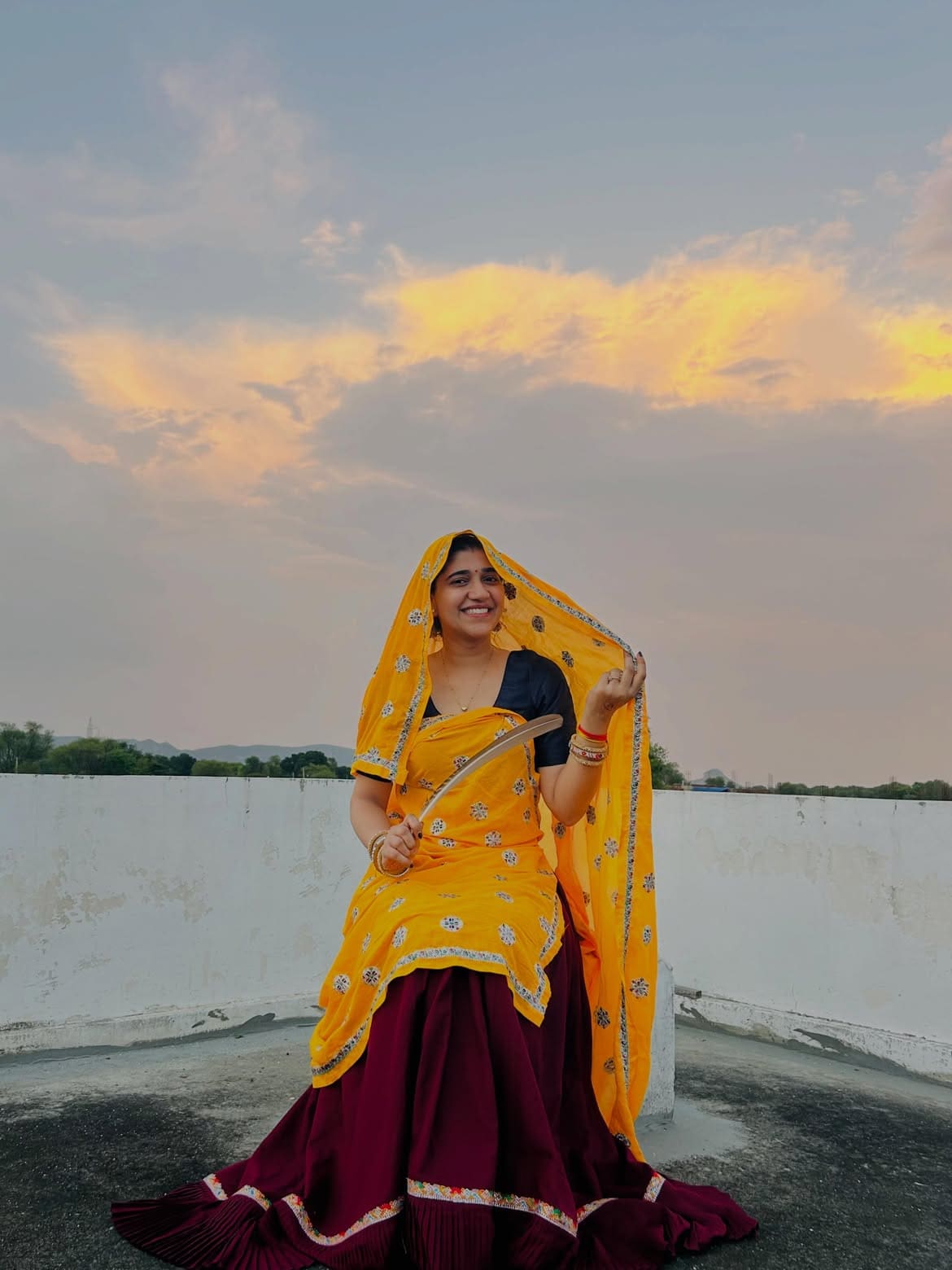 pooja meena peeli lugdi traditional look photos