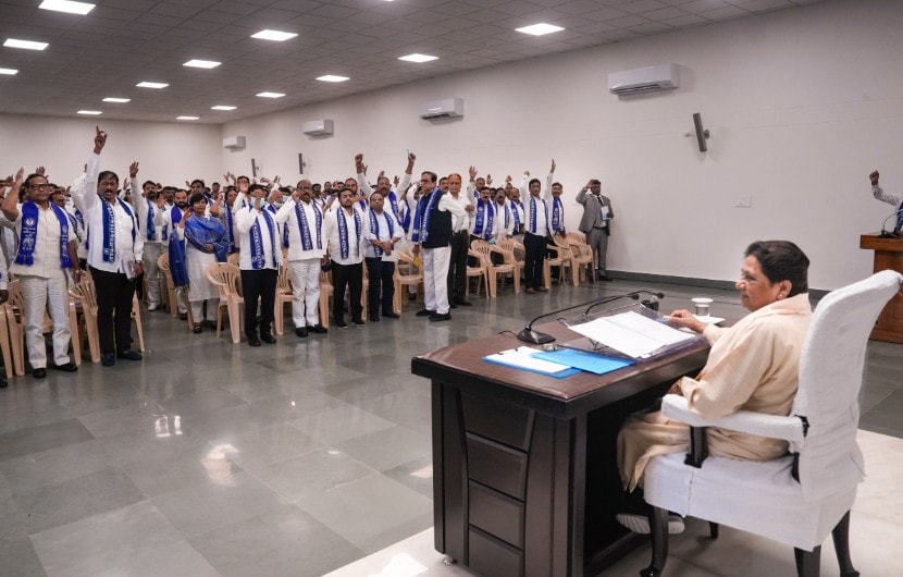 BSP chief Mayawati at an all-India meeting of the BSP at the partys Uttar Pradesh headquarters BSP chief Mayawati at an all-India meeting of the BSP at the partys Uttar Pradesh headquarters