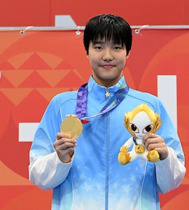 13-Year-Old Chinese Swimmer Yu Zidi Wins 2nd Gold At Asian Games 2026, Narrowly Misses World Record