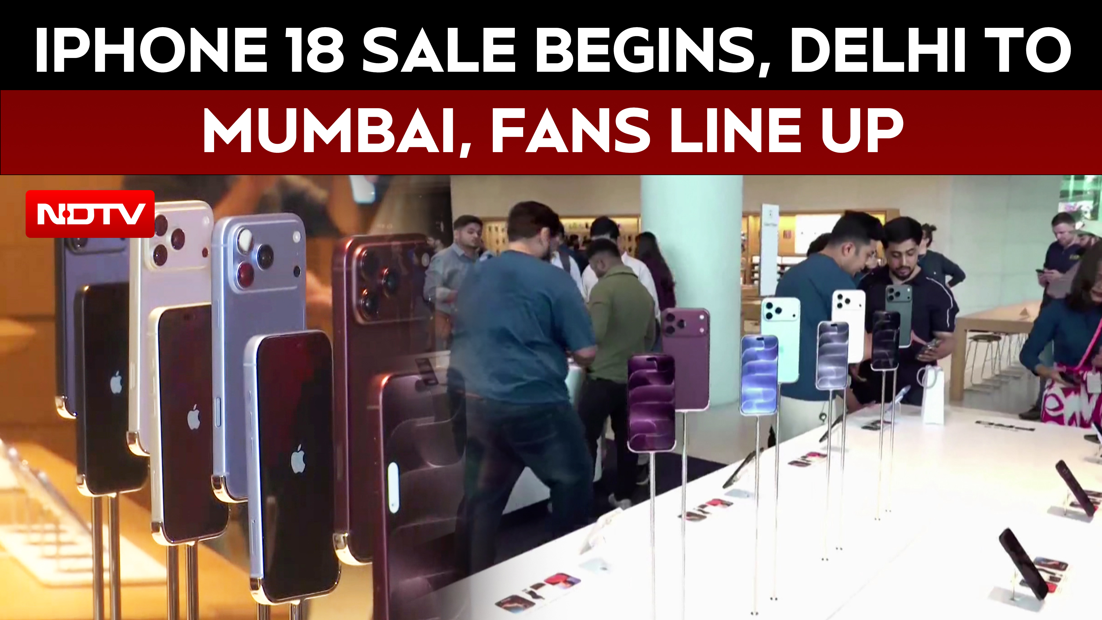 iPhone 18 Goes On Sale In India: Huge Crowds, Long Queues At Apple Stores