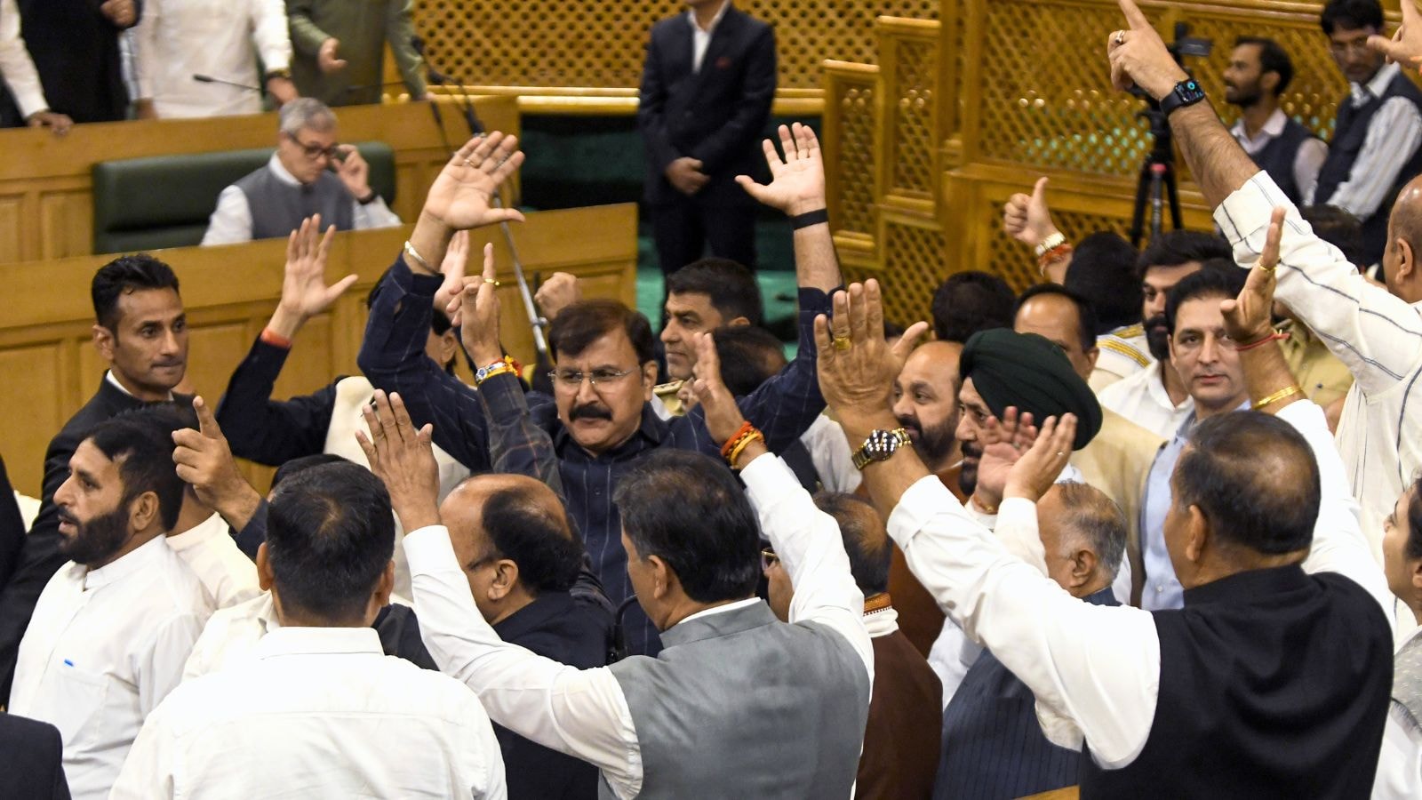 J&K Assembly Chaos Over Omar Abdullah Statehood Resolution