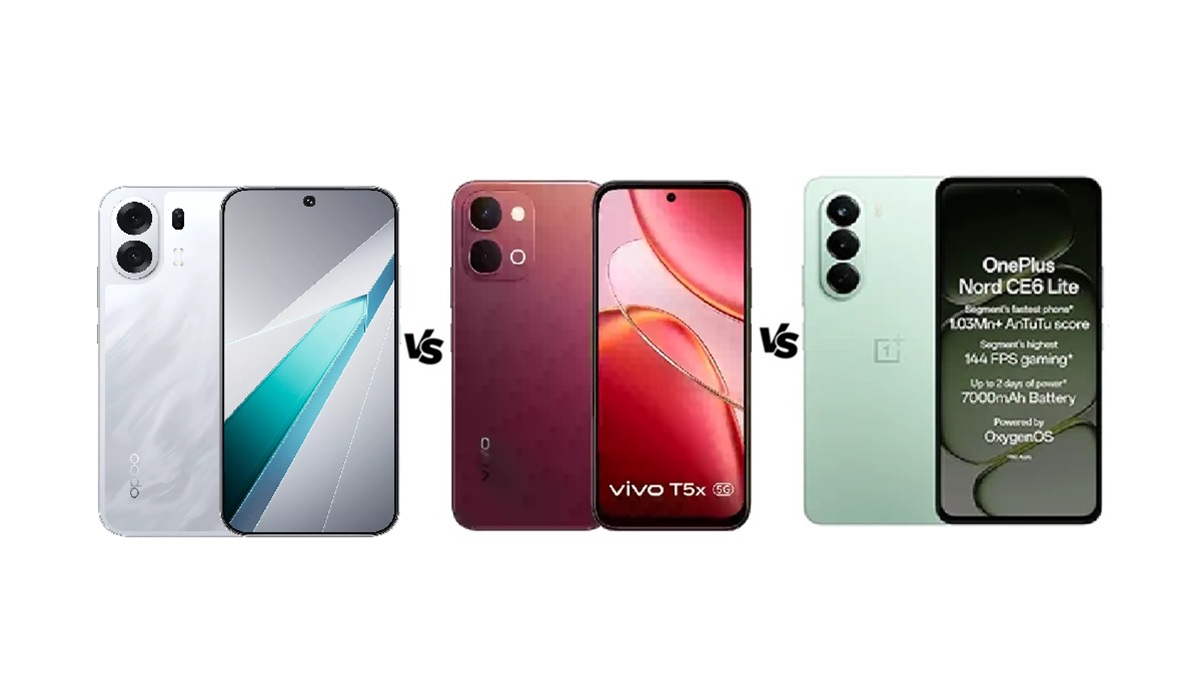 Oppo K14 Plus 5G vs Vivo T5x 5G vs OnePlus Nord CE6 Lite: खरीदने से पहले जानें किसके फीचर्स बेस्ट?