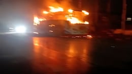 Temple-Bound Private Bus Catches Fire In Hyderabad, All Passengers Safe