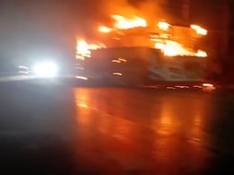 Temple-Bound Private Bus Catches Fire In Hyderabad, All Passengers Safe