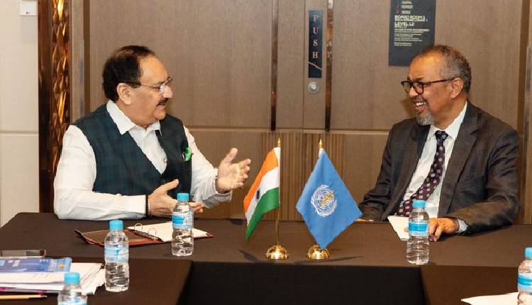 WHO Chief meets J.P Nadda and praises India's progress